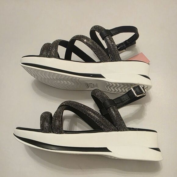 BRAND NEW JUICY COUTUR CRISS CROSS STRAPPY SANDALS - Picture 8 of 16